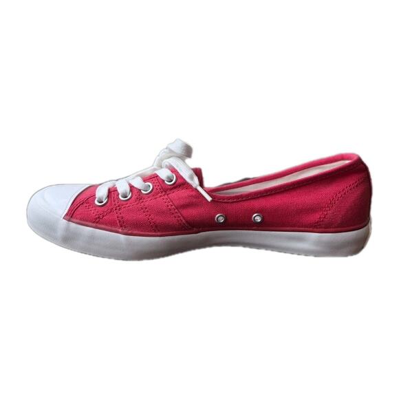 Converse Lady All Star Shoes Size 9 Red Chuck Taylor Low Top Womens Sneaker Rare - Picture 7 of 11